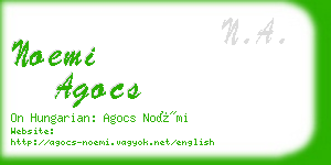 noemi agocs business card